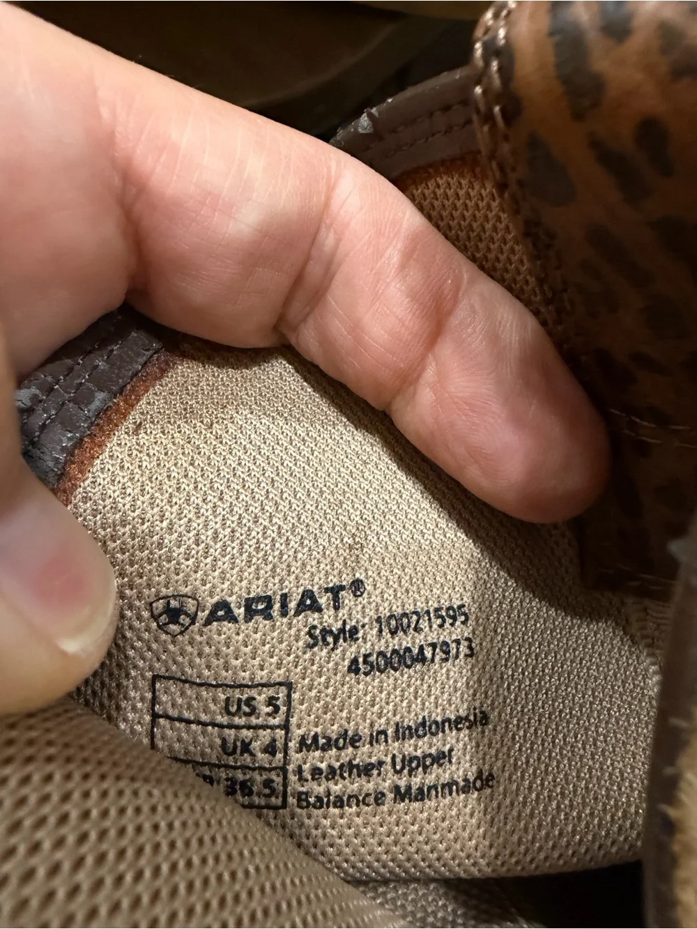 Ariat Brown Leather Square Toe Cowboy Boots